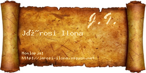 Járosi Ilona névjegykártya